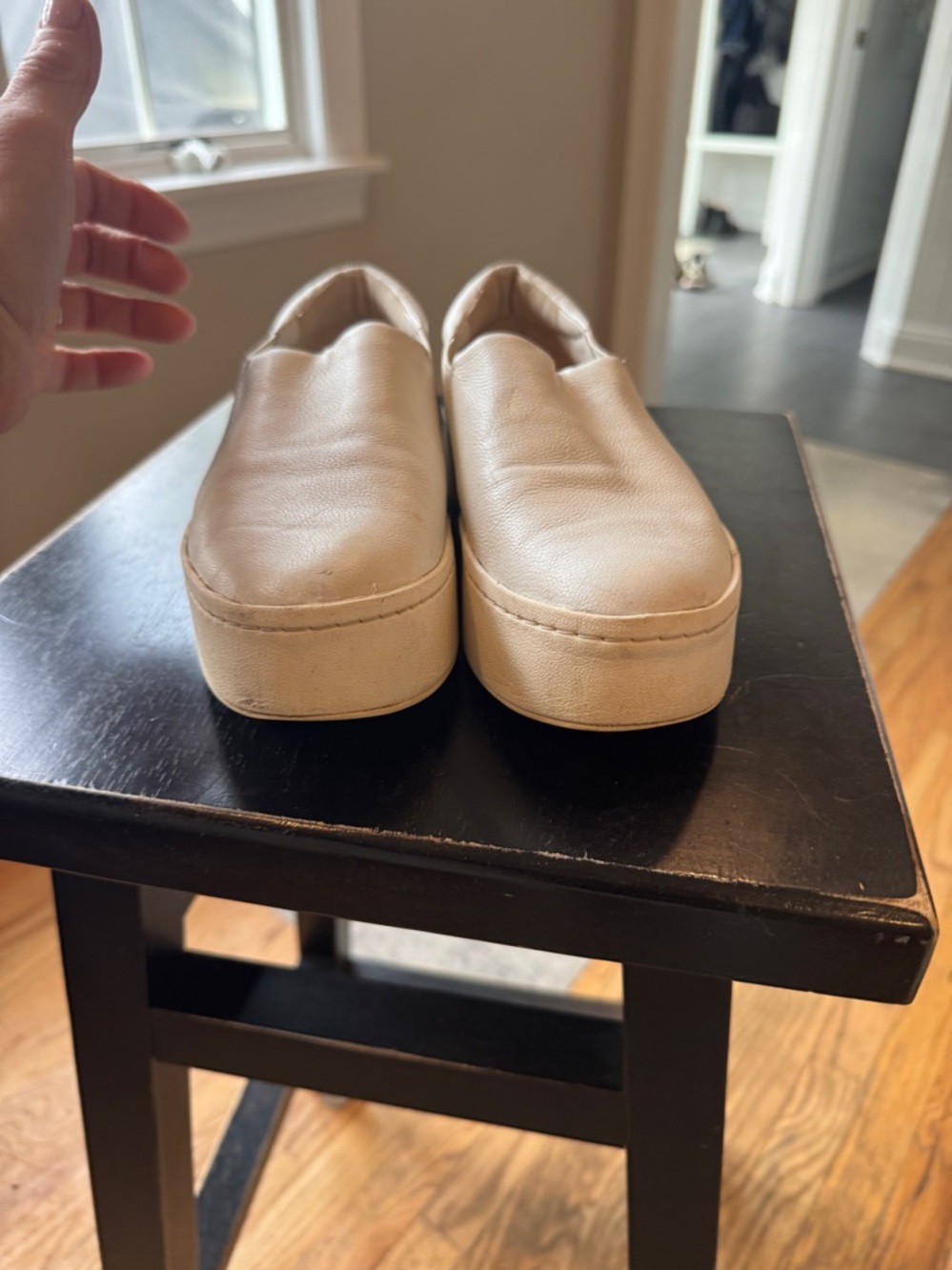 Vince Cream Slip-On Platform Sneakers